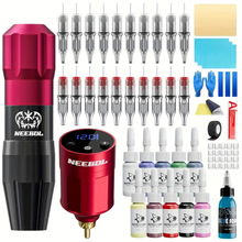 纹身笔套装马达机刺青含无线电源色料全套纹身器材用品跨境爆款
