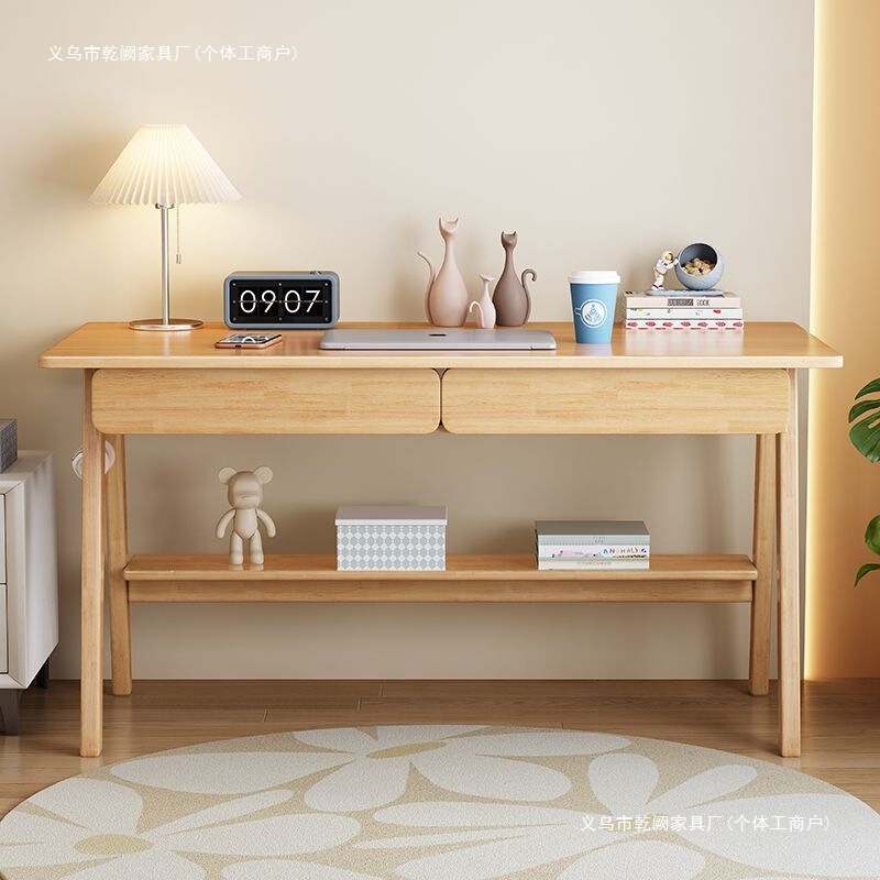 Thickened Desk Nordic Style Home Use Living Room Bedroom Student Study Desk Simple Modern Multifunctional Japanese-Style Computer Desk and Chair