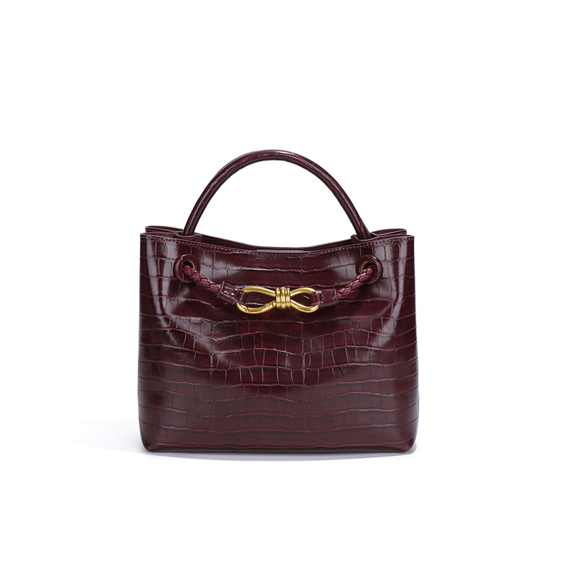 Retro Stone Pattern Handbag Large Capacity Shoulder Bag For Women_voghion.com