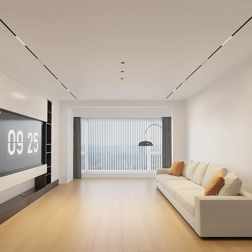 Ultra-slim modern minimalist surface-mounted magnetic track light ceiling light source living room line floodlight bedroom without main light