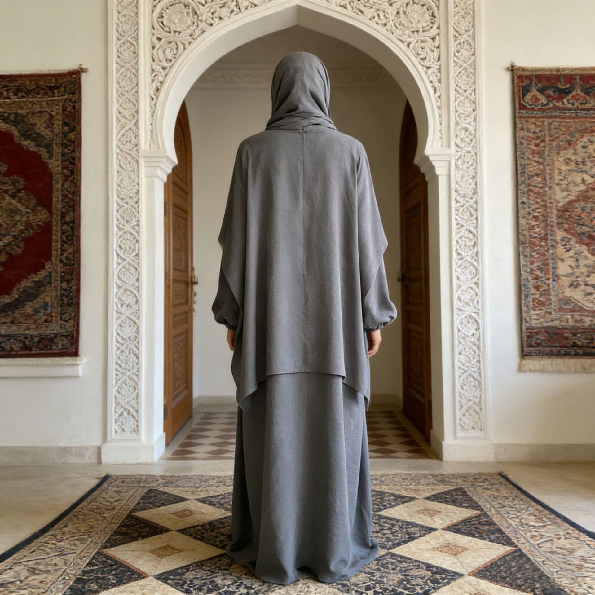 2026 New Cross-Border Abaya Turkish Dubai Robe Prayer Middle Eastern Muslim Women's Dress_ecoleips.com