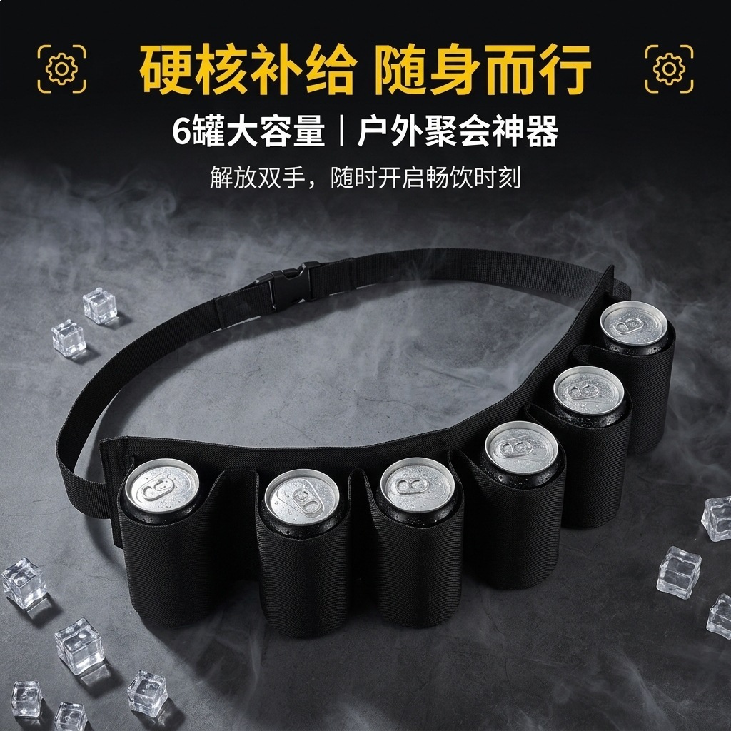 Beverage Party Outdoor Manufacturer Hiking Portable Nightclub Camping Backpack Direct Supply Waist Belt Beer Belt Barbecue