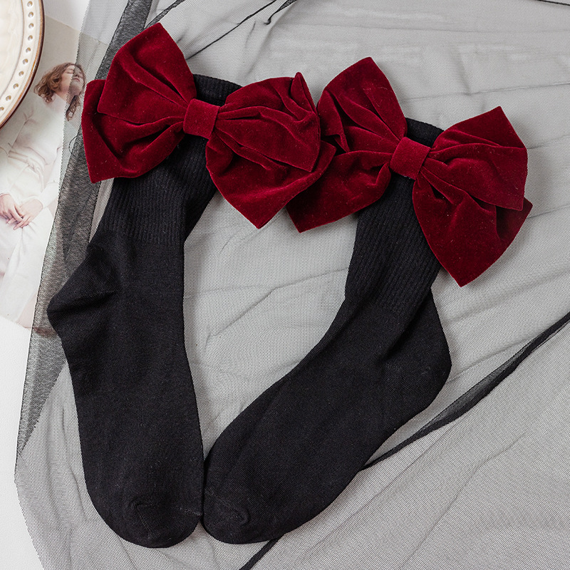 Calcetines de las nuevas mujeres arco grande estilo Lolita estilo preppy calcetines JK personalidad dulce princesa calcetines al por mayor
