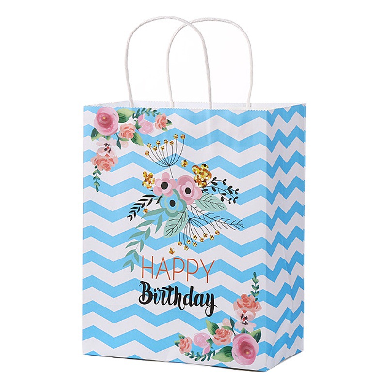 Bolsa de papel para recuerdos, bolsa de regalo, bolsa de regalo de cumpleaños, bolsa de papel kraft, bolsa de regalo para el Día del Niño, celebración de bodas