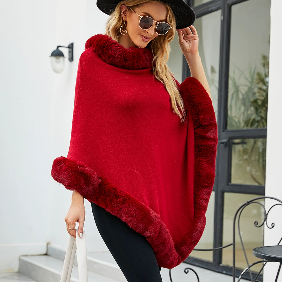 2023 осень и зима Новая Европейская и американская Женская Внешняя торговля Amazon шаль с кисточками Накидка Мао, свитер женский