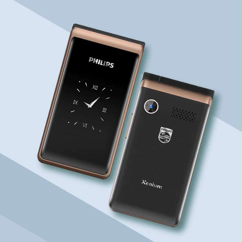 Philips, folding mobile phone, battery for elderly, E535, support function for all network communication standards, wide screen, big battery, 4G