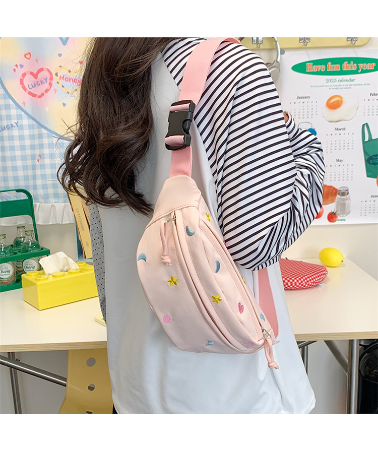 Women's Cute Star Moon Heart Shape Canvas Waist Bags display picture 4