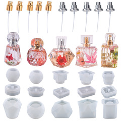 Poppy diy crystal drip small perfume bottle mold cut diamond perfume spray bottle storage silicone mold