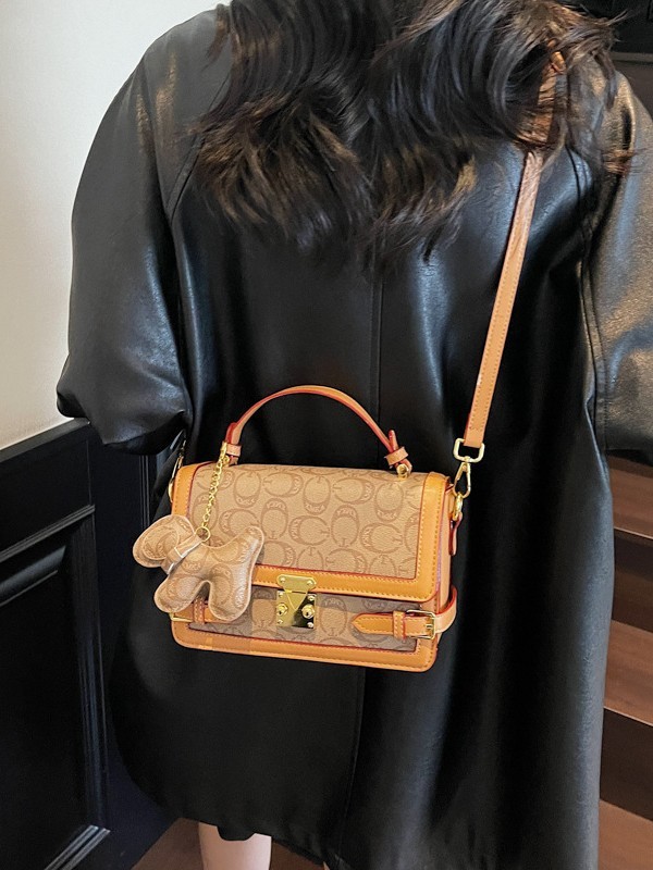 现货小众设计高级感老花单肩斜挎小方包女2025新款通勤休闲手提包|undefined