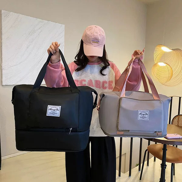 Folding Bag Travel Bag Women's Short Distance Portable Large Capacity Travel Storage Bag Travel Duffel Bag Fitness Bag