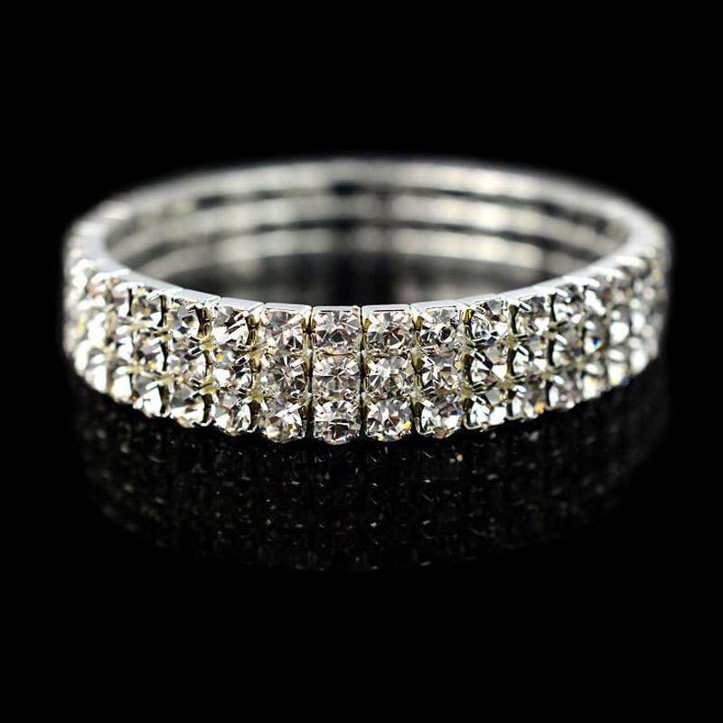 Luxurious Geometric Metal Inlay Rhinestones Womenu0027S Bracelets