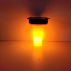 直径8.5cm円形太陽エネルギー火炎灯電池ケース部品鉄芸提灯LED光源スイッチ