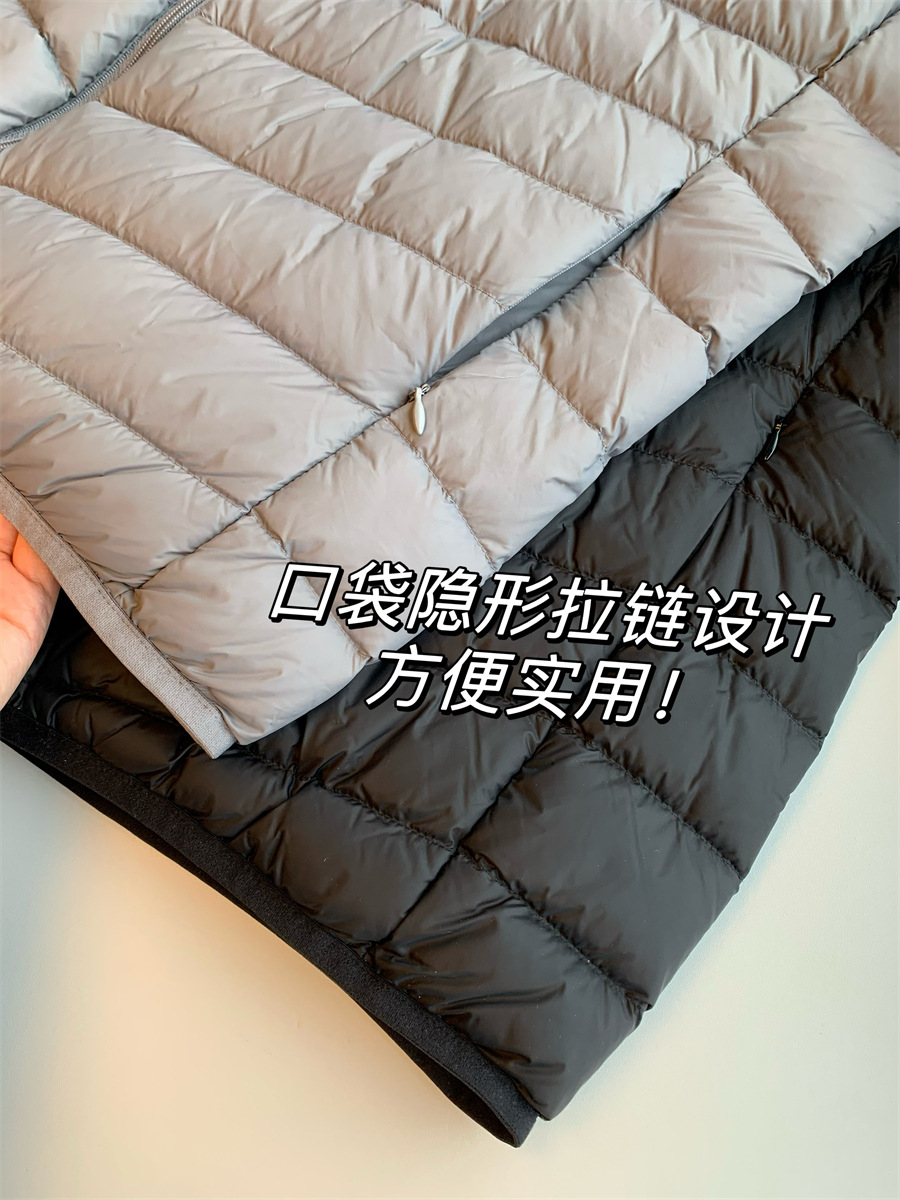 [90 plumón de pato] Chaqueta de plumón con capucha ligera y cálida para hombre 2024 invierno nuevo estilo para hombre con plumón exterior delgado