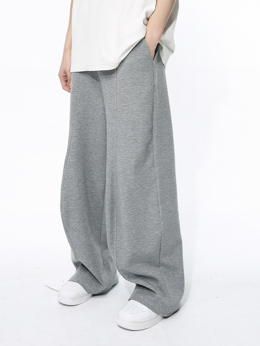 Mtlclothes ropa de Hombre | 2024 primavera nuevo estilo coreano color sólido suéter casual Pantalones rectos traje de dos piezas moda