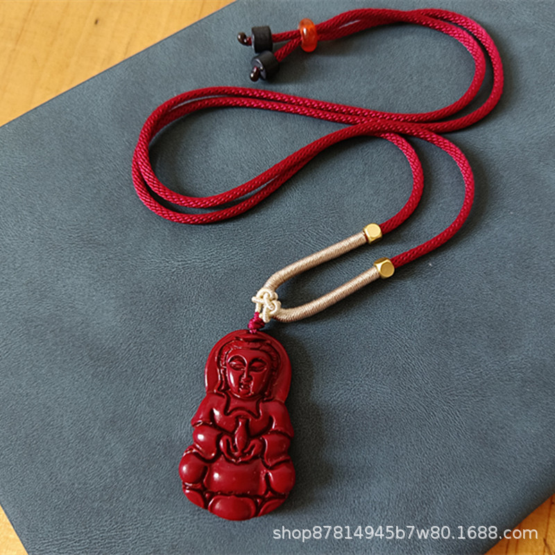 Zijinsha Guanyin No.1 은 보르도 로프 (39*24mm) 장착