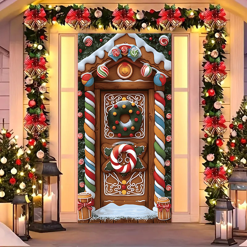 Transfronterizos JIT Navidad decoración colgante festivales atmósfera etiqueta de puerta fiesta atmósfera de fondo decoración cubierta de puerta