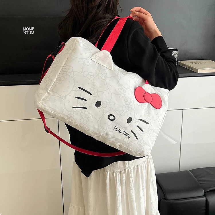 Hello Kitty, hello kitty, вместительная ручная летняя сумка в виде односторонней сумки с мультяшным принтом для спортзала