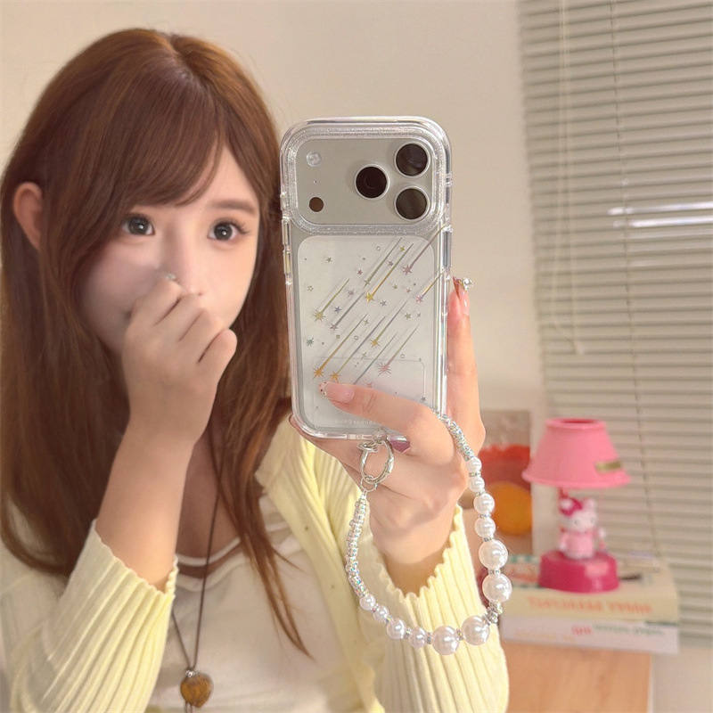 Super Fairy Romantic Colorful Meteor Shower Suitable for Iphone17 Apple 16Promax/15/14 Mobile Phone Case High-End