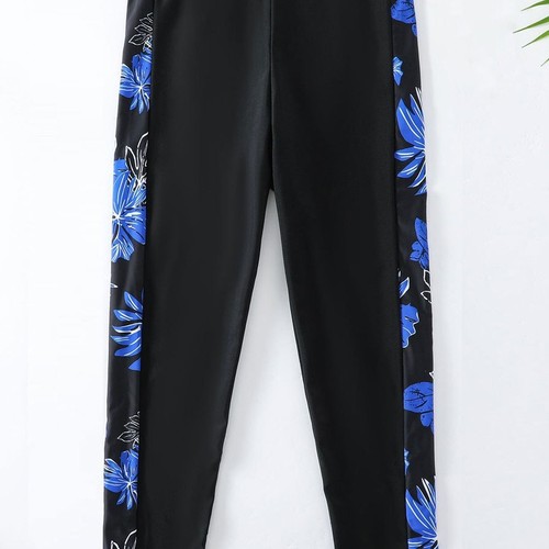 2025 European and American stylish high-waisted nine-hole printed sporty quick-dry pants with butt-lifting feature