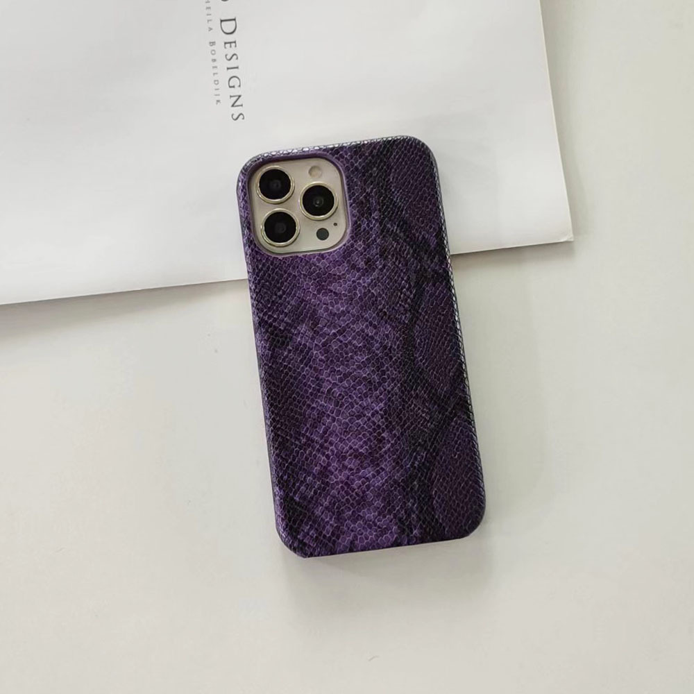 Purple, Red, Blue Color Pu Leather Solid Color Vintage Style Phone Cases Phone Accessories