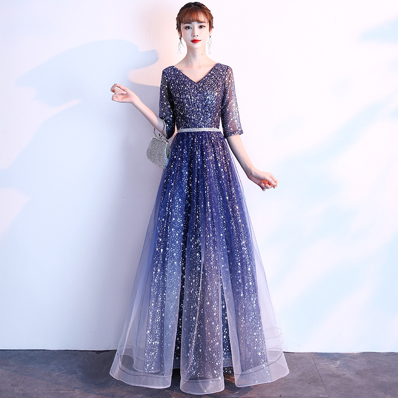 Evening Dress for Women 2023 New Style Elegant Party Dress for Socialites, Light Luxury Adult Ceremony Host Dress, A-Line Style, Elegant Runway Ball Gown