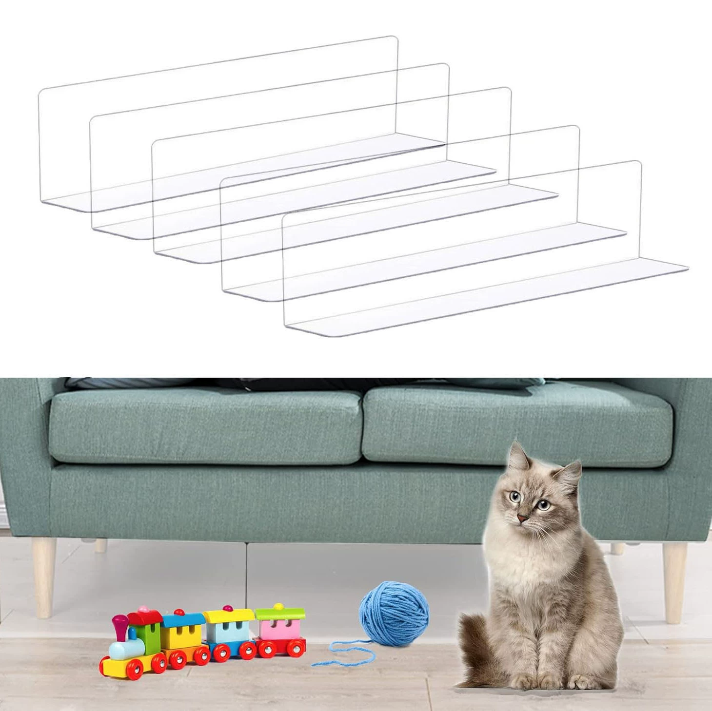 Противокошачие перегородки Дно кровати Пластиковые Прозрачные щели на диване артефакт противопылезащитная собака