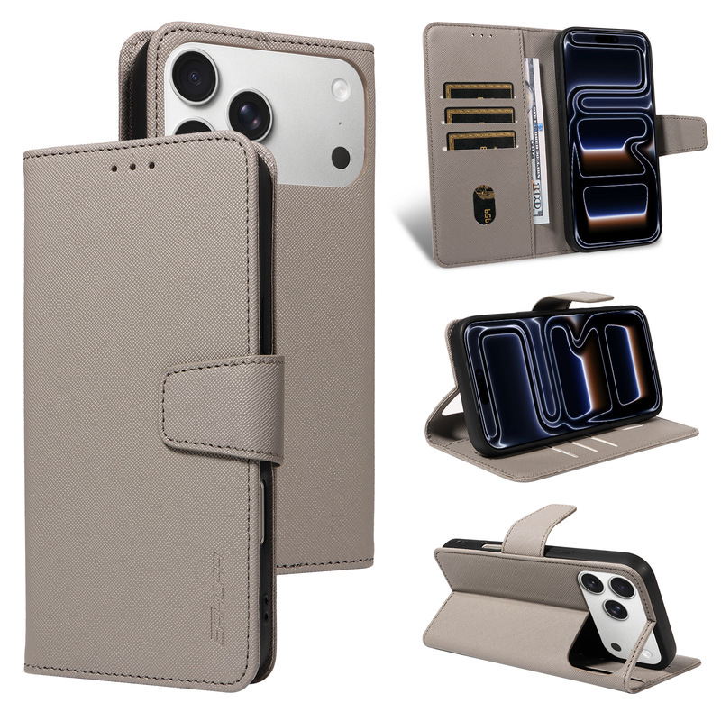Suitable for iPhone 17 Promax Phone Case, Apple 16 Pro Snap-On Style, Lychee Pattern Wallet Card Holder Leather Case Suitable for iPhone 17 Promax Phone Case, Apple 16 Pro Snap-On Style, Lychee Pattern Wallet Card Holder Leather Case