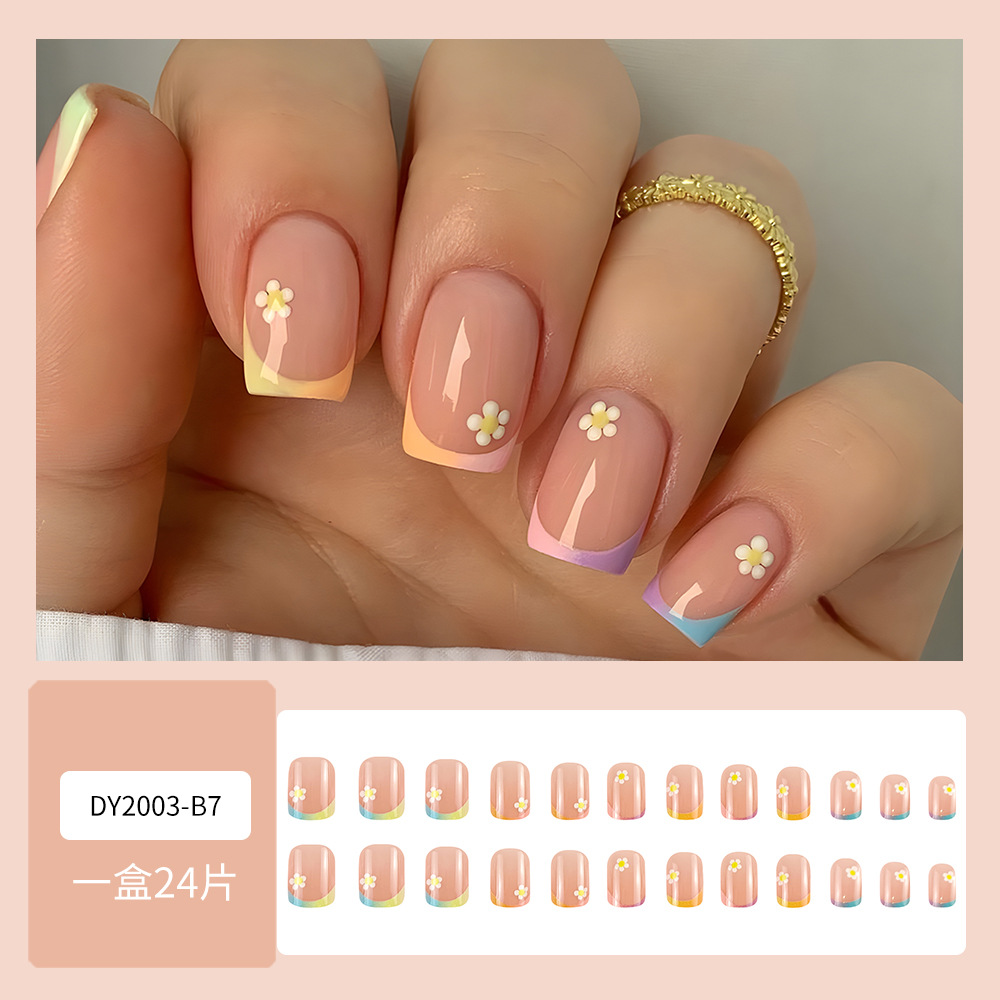 Puntas de uñas postizas de estilo europeo y americano, piezas de uñas desmontables de longitud media, uñas usables, puntas de uñas puras y elegantes.