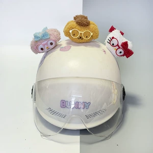 Electric Motorcycle Helmet Decoration Doll Cat Ears Quick Release Sticker