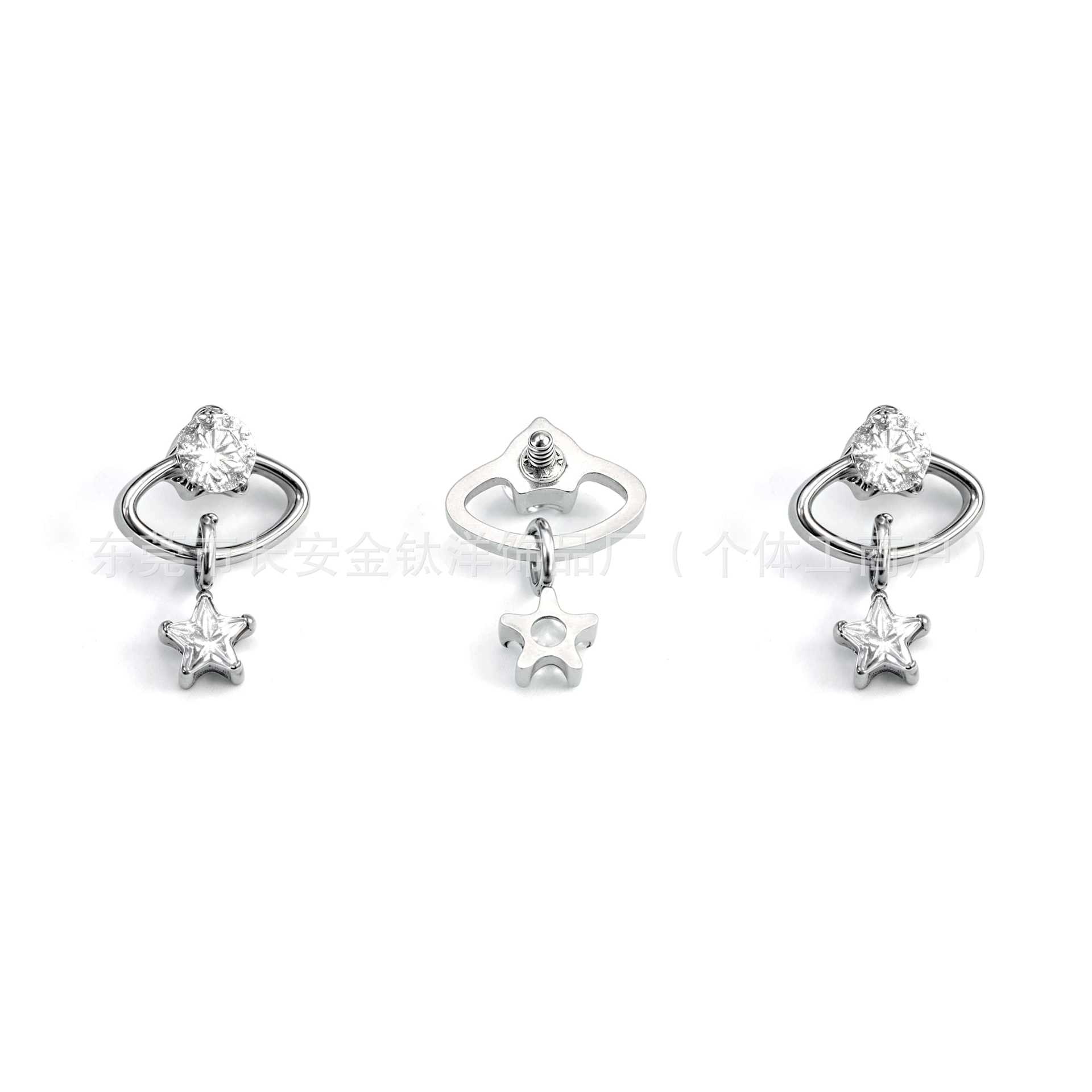 Labret piercing jewelry detail image