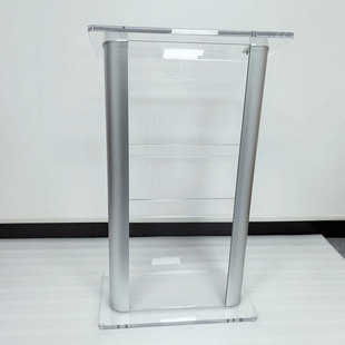 Customized Widened and Thickeneded Transparent Acrylic + Aluminum Podium Church Plexiglass Crystal Transparent Party Hair