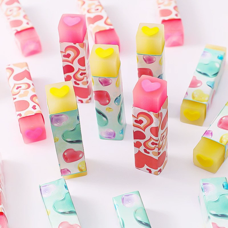 Cartoon Eraser Set — Multi-design Push‑Pull & Novelty Erasers, School Stationery Pack