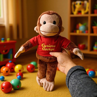 �羳curious george monkey plush������Ӄ�ͯë�q��߹�����ż