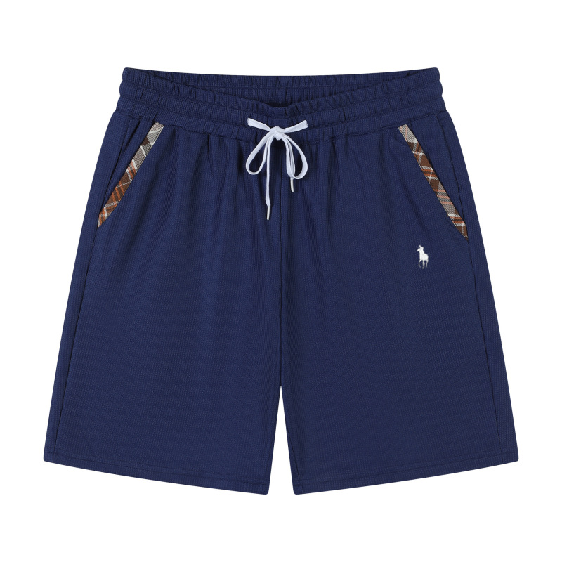 Men's Solid Color Pony Embroidery Rl Shorts Men's Five-Point Shorts Golf Sports Beach Casual