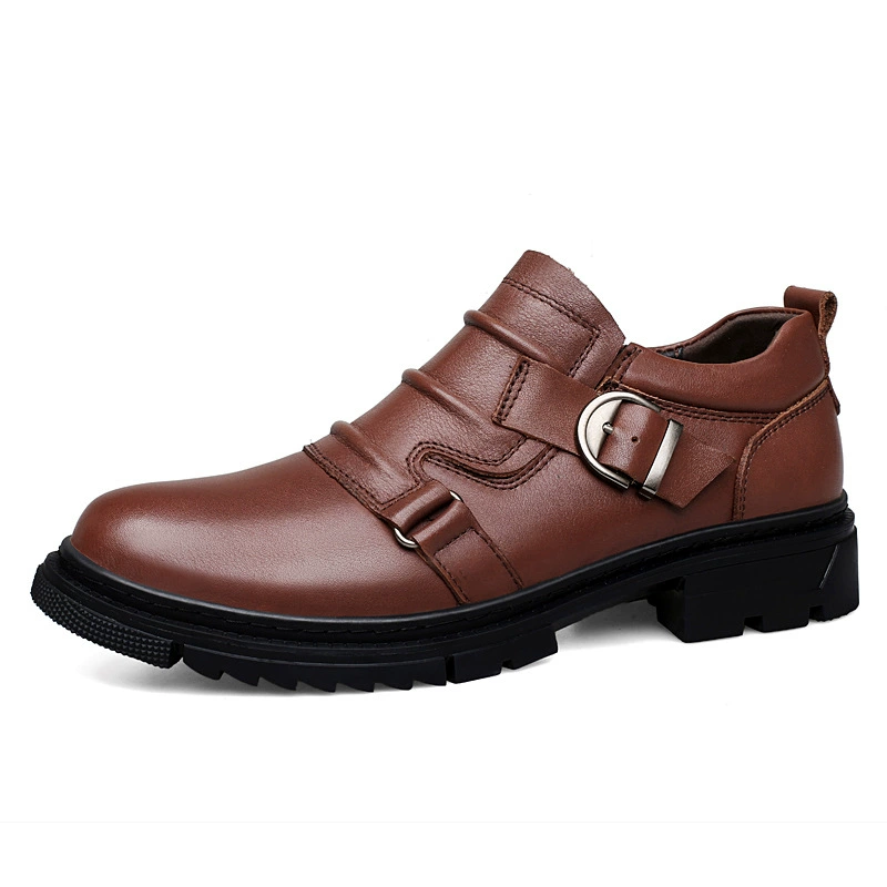 5166 мужская и женская обувь на открытом воздухе, повседневная обувь с большой головой кожаная обувь весной и осенью с низким уровнем кожи кожаная обувь с толстой подошвой