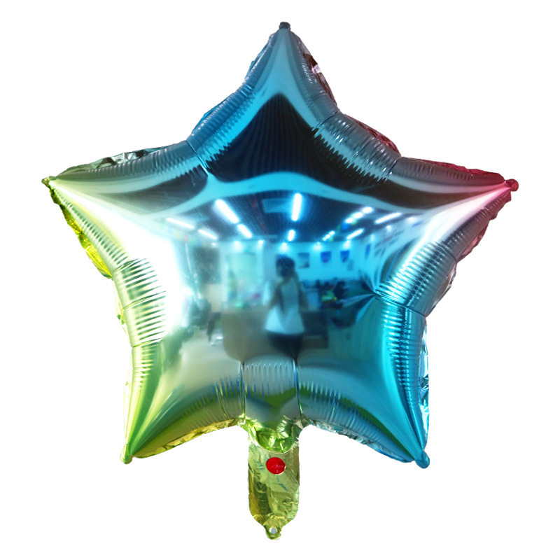 18インチのライト版の五芒星のアルミニウム膜の風船の純色の星の風船の誕生日のパーティーの装飾の卸売りのシーンの配置|undefined