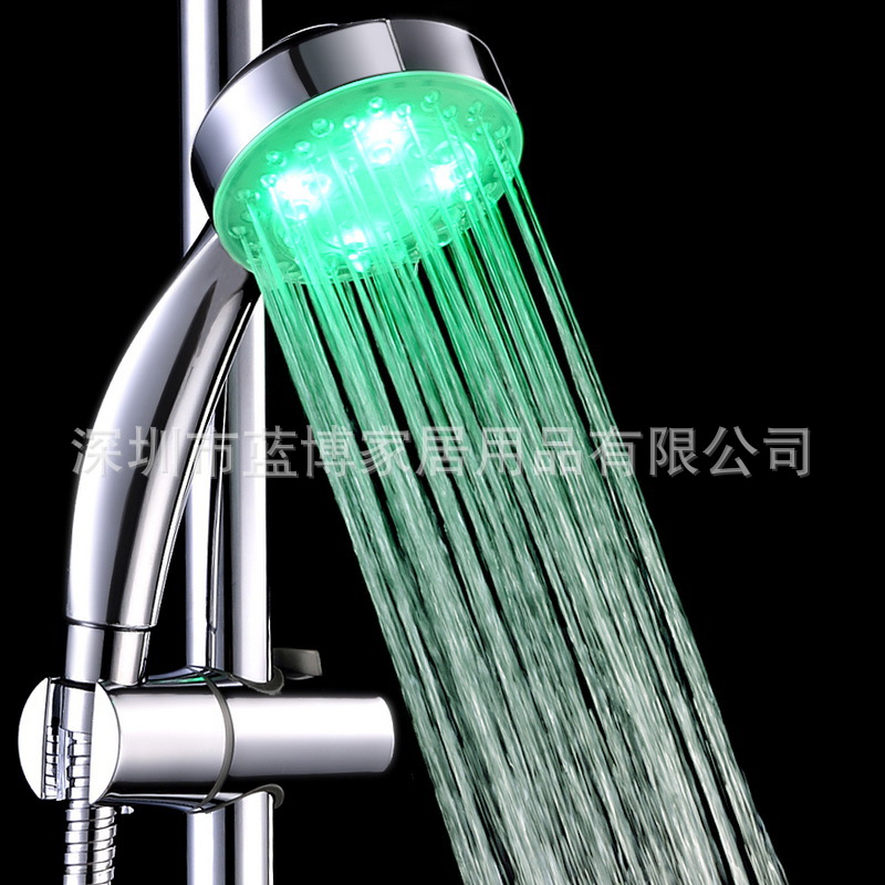 Ducha LED cabezal de ducha sensible a la temperatura de tres colores/colorido color cambiante cabezal de ducha ahorro de agua 8008-A25