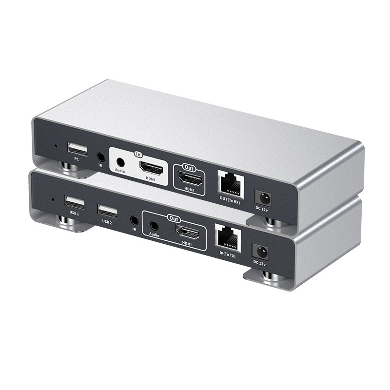 Youlian HDMI Network Cable Extender Kvm Network Transmitter with USB Keyboard and Mouse Hd 4K Multi-Receiver Transmission 200m