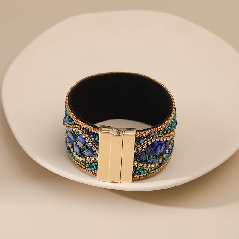 Retro Rectangle Leather Handmade Women's Bracelets display picture 13