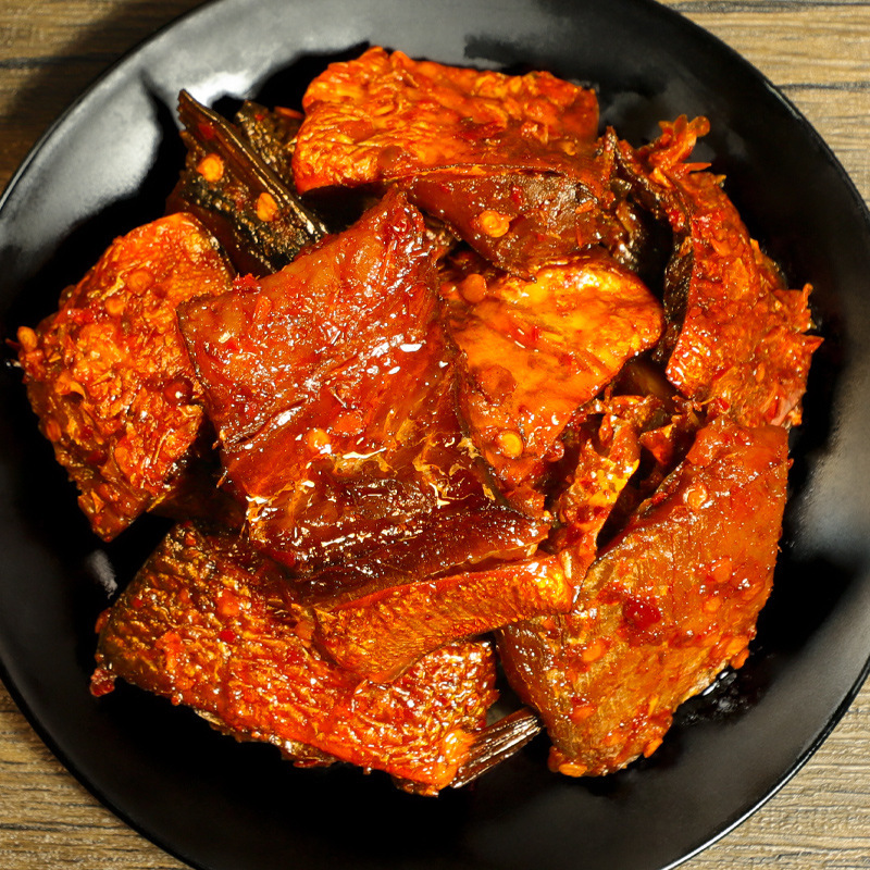 湘岳香辣鱼排下酒菜过年湖南特产爆辣味鱼块零食即食手撕酱板鱼片