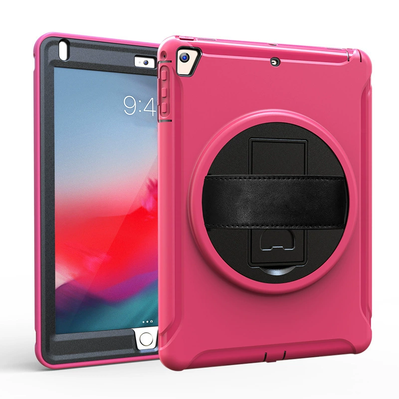 Подходит для iPad 9.7 2018 с ручной лентой, поворотная подставка PC, силиконовые пластины, AIR2 детский противоударный защитный чехол