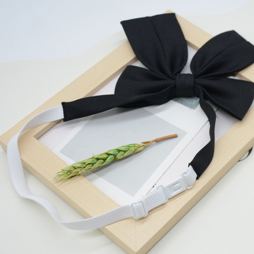 JK collared flower girl Korean version Japanese college style school uniform solid color bow tie black brown accessories trendy