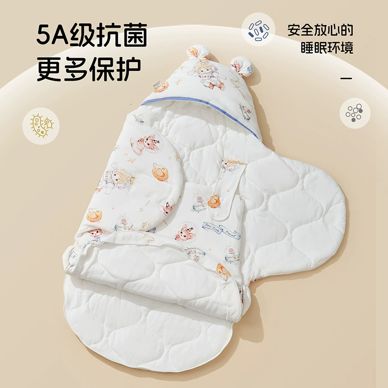 柔蕴宝宝睡袋纯棉婴儿春秋冬款新生儿冬季加厚一体防踢被