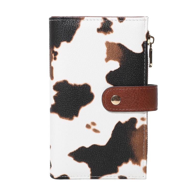 Pu transfronterizo tres carteras plegables bolsa de tarjetas en una cremallera bolsa de cambio bolsa de mano anti-magnética bolsa de mano RFID personalizada