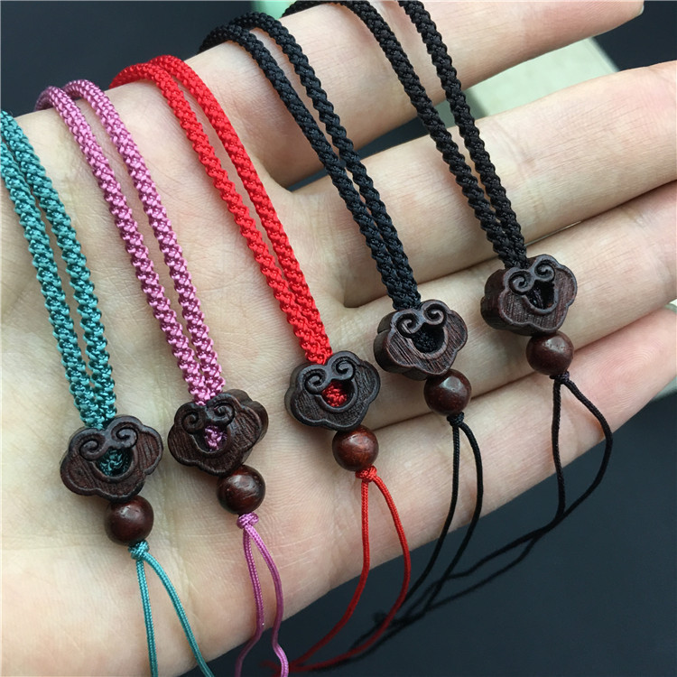 智贝详情图_4酸枝木如意祥云挂件绳翡翠和田玉器玉石吊坠绳毛衣