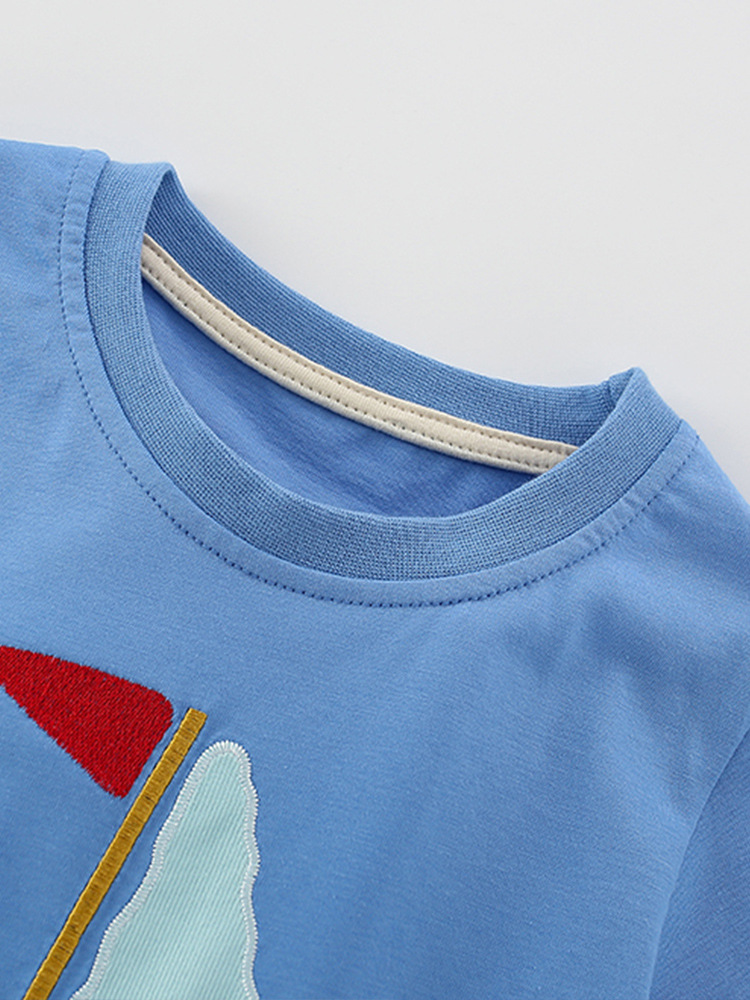 Malwee traje para niños verano nueva camiseta Europa y América ropa de hogar para niños pequeños y medianos pantalones cortos a rayas de dos piezas
