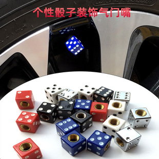 Car Tire Valve Vacuum Tire Valve Core Electric Vehicle Motorcycle Valve Cap Tire Valve Cover Dice Model