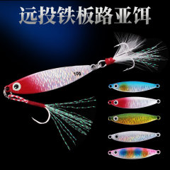 Baoan Iron Plate Hook Feather Blood Groove Hook for Freshwater and Saltwater Bass Fishing
