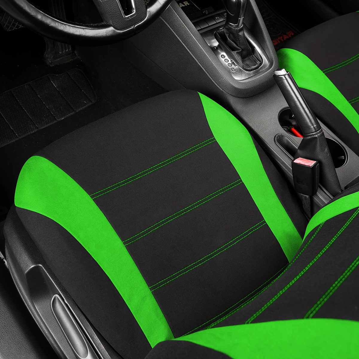 Un solo asiento general 2 piezas + doble asiento 4 piezas cubierta de asiento de furgoneta diseño de cintura transfronterizo cojín de tela cojín de asiento