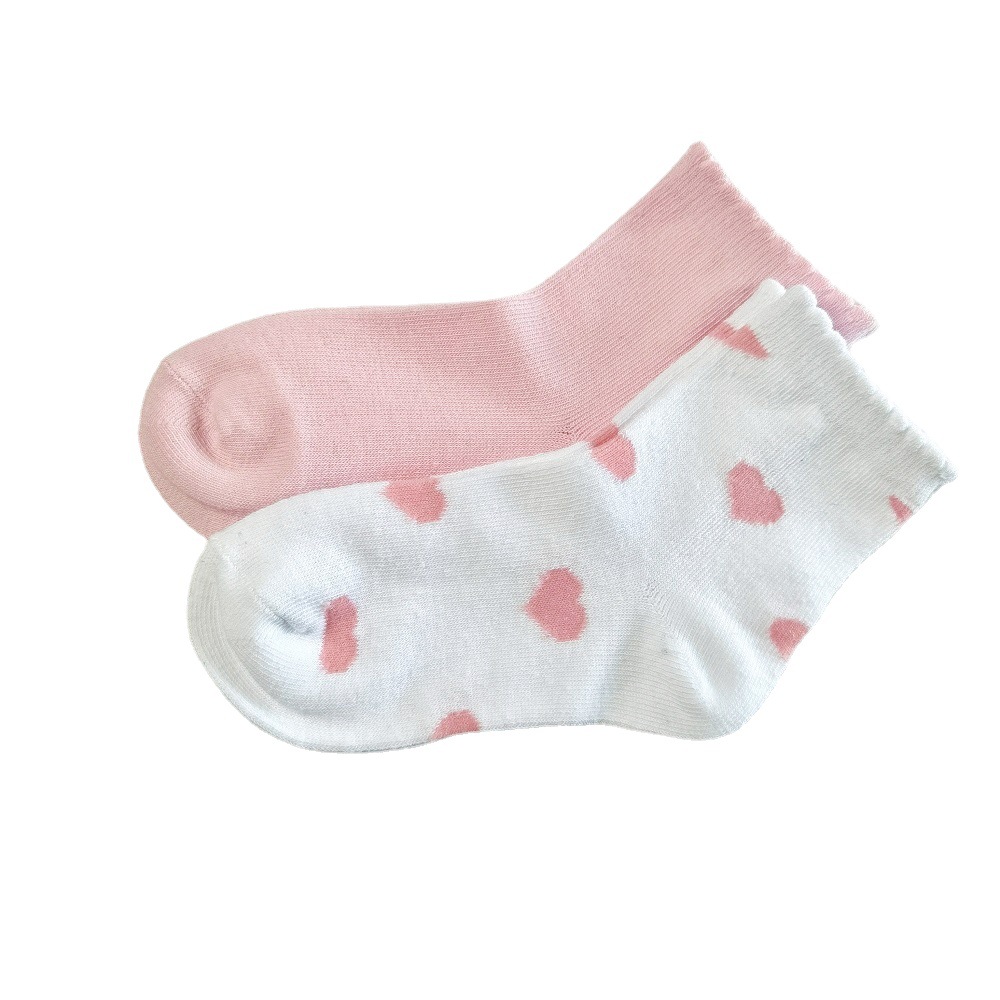Fuchsia children's solid color socks for students, suitable for spring and autumn, combed cotton, for teenagers, mid-length 3
